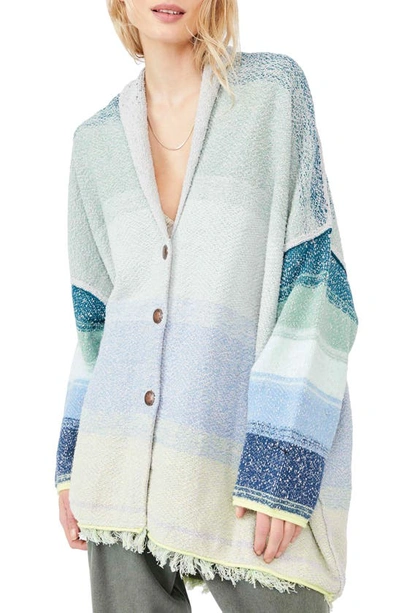 Free People Sunset Park Cardigan In Jade Oasis Combo