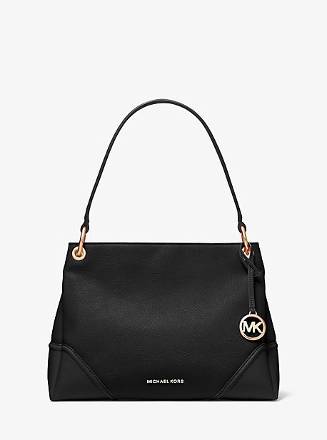 mk nicole medium leather shoulder bag