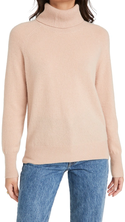 White + Warren Essential Cashmere Turtleneck Sweater In Caramel