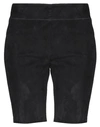 Jil Sander Woman Shorts & Bermuda Shorts Black Size 2 Lambskin