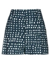 Marni Woman Shorts & Bermuda Shorts Midnight Blue Size 0 Cotton