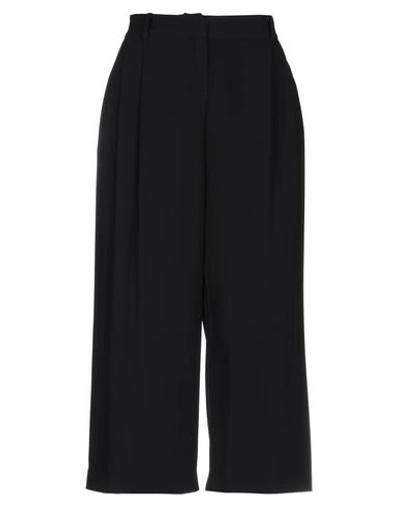 Mcq By Alexander Mcqueen Pleated Wool-twill Culottes In Black
