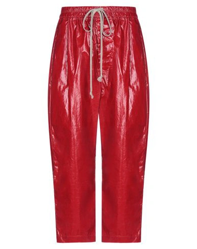 Rick Owens Cropped Pants & Culottes In Red