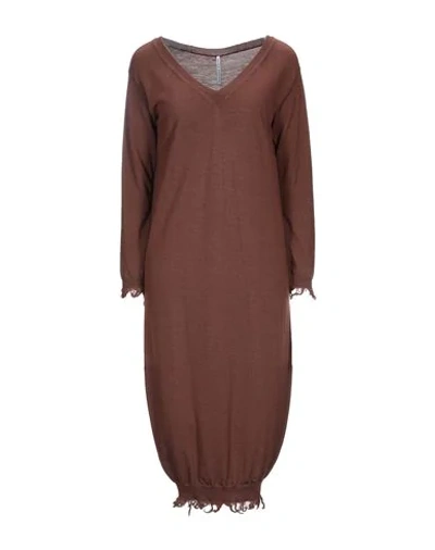 Liviana Conti Midi Dresses In Brown