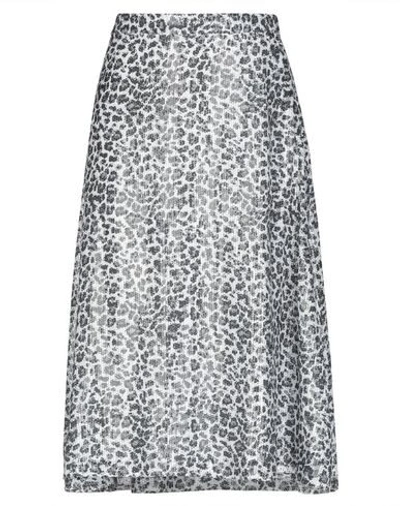 Olivia Rubin Jeanie Sequin Midi Skirt In White