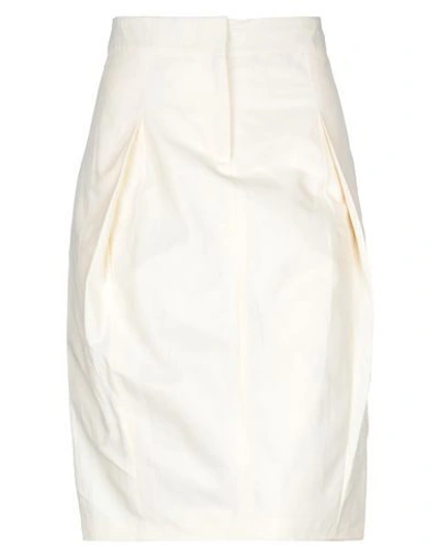 Calvin Klein Collection Knee Length Skirts In Ivory