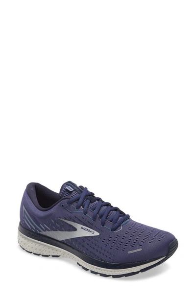 Brooks Men's Ghost 13 Running Sneakers From Finish Line In Deep Cobalt/ Grey/ Navy