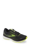 Brooks Ghost 13 Running Shoe In Black/nightlife/white