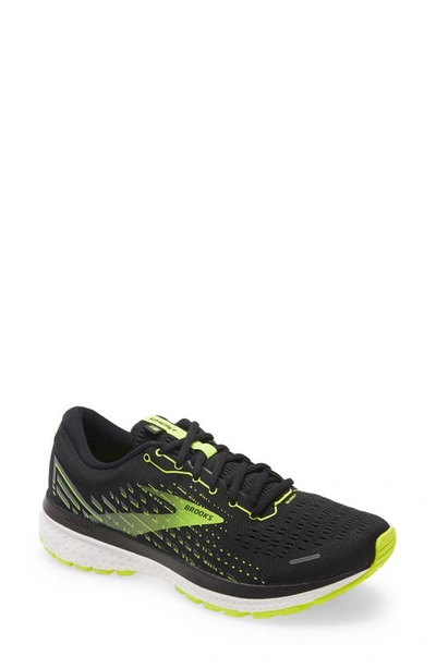 Brooks Ghost 13 Running Shoe In Black/nightlife/white