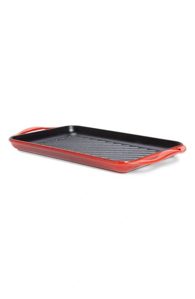 Le Creuset Enameled Cast Iron Skinny Grill Pan In Cerise