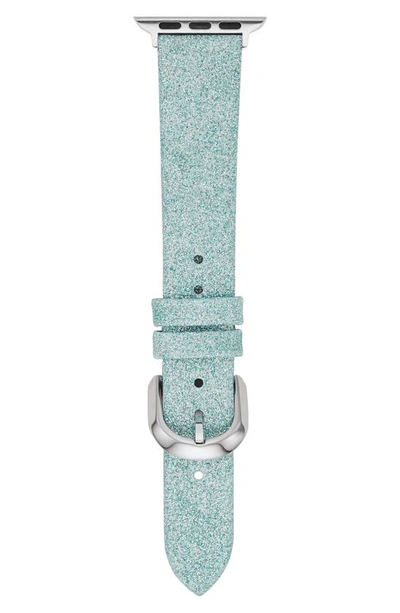 Kate Spade Mermaid Glitter Leather Apple Watch® Band In Blue