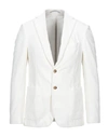 Eleventy Suit Jackets In White