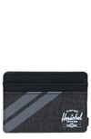 Herschel Supply Co Charlie Rfid Card Case In Black Crosshatch/quiet Shade
