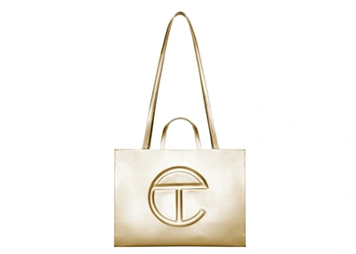 Pre-owned Telfar  Shopping Bag Large Gold