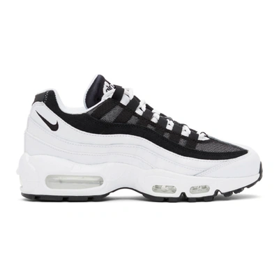 Nike Black & White Air Max 95 Essential Sneakers In White/ Black