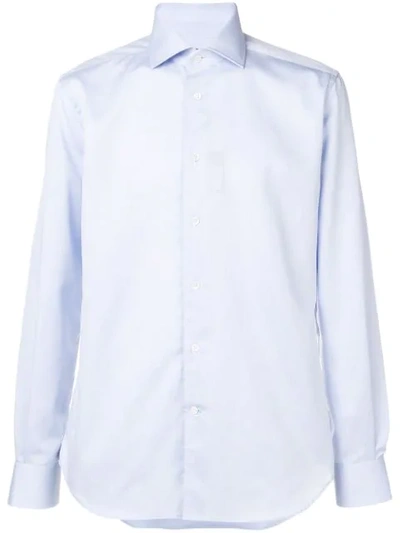 Corneliani Pointed Collar Shirt In Blue