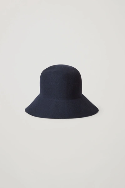 Cos Floppy Wool Hat In Blue
