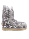 Mou Eskimo 24 Sequin Embellished Booties In Grey