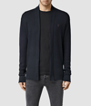 Allsaints Mode Merino Cardigan In Ink