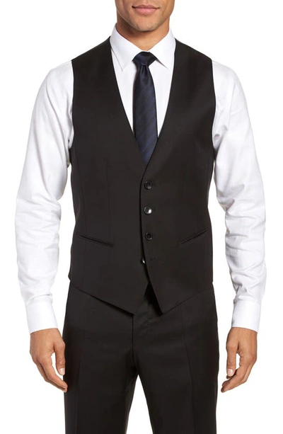 Hugo Boss Slim Fit Create Your Look Suit Separate Vest In Black