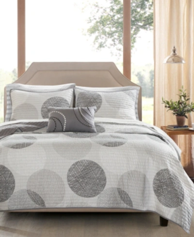 Madison Park Knowles 8-pc. Quilt Set, Queen In Grey