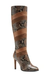 Vince Camuto Women's Saraalan Patchwork Boots Women's Shoes In Tostada/ Warm Saddle Leather
