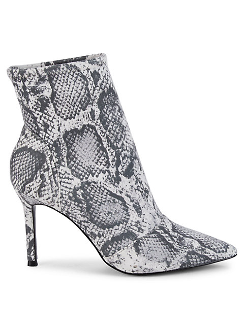 snakeskin sock booties