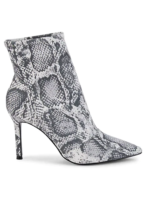 snakeskin sock booties