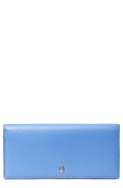 Kate Spade Polly Leather Bifold Wallet In Deep Cornflower