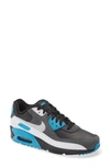 Nike Kids' Air Max 90 Sneaker In Black/gray/blue