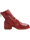 Guidi Zip Detail Ankle Boots In Red