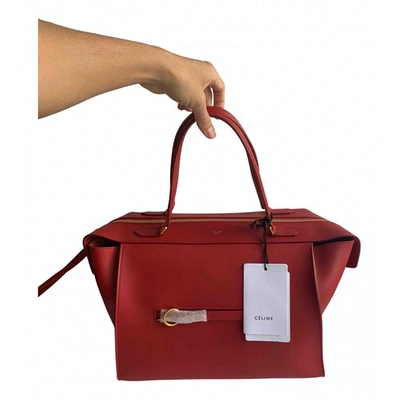 Pre-owned Celine Ring Leather Handbag In Red