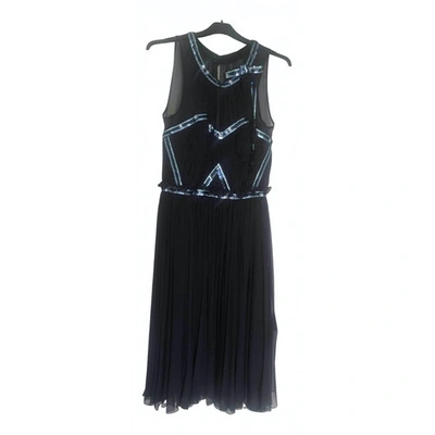 Pre-owned Louis Vuitton Silk Mid-length Dress In Blue