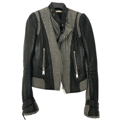 Pre-owned Balenciaga Leather Biker Jacket In Black