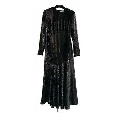 Pre-owned Racil Glitter Mid-length Dress In Black