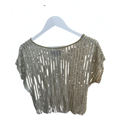 Pre-owned Ganni Gold Viscose Top