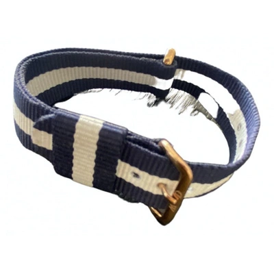 Pre-owned Daniel Wellington Cloth Bracelet In Navy