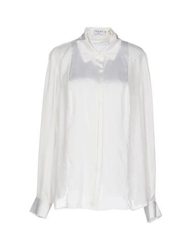 Frame Silk Shirts & Blouses In White