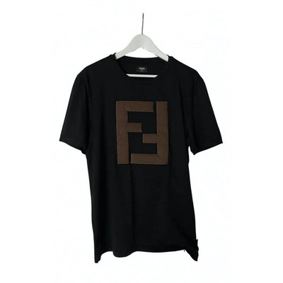Pre-owned Fendi Black Cotton T-shirts
