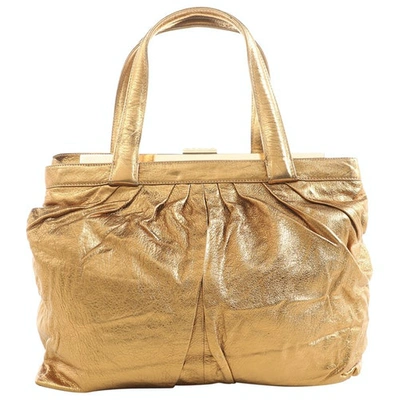 Pre-owned Giuseppe Zanotti Leather Handbag In Gold