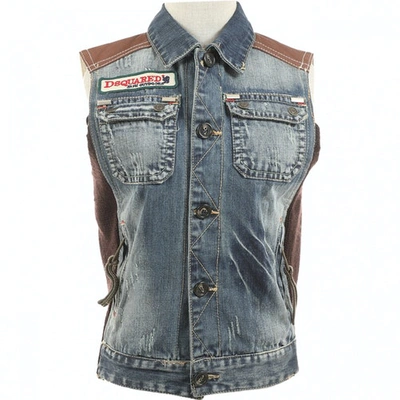 Pre-owned Dsquared2 Short Waistcoat In Blue