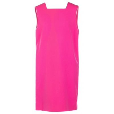 Pre-owned Versace Wool Mid-length Dress In Pink