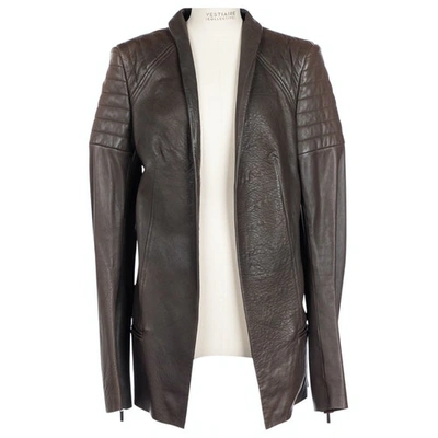 Pre-owned Haider Ackermann Leather Jacket In Brown