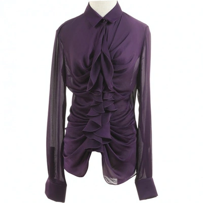 Pre-owned Givenchy Purple Polyester Top