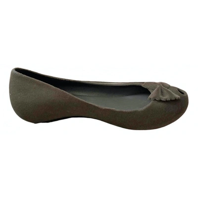 Pre-owned Melissa Ballet Flats In Grey