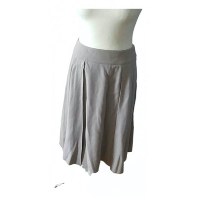 Pre-owned Armani Collezioni Wool Mid-length Skirt In Grey