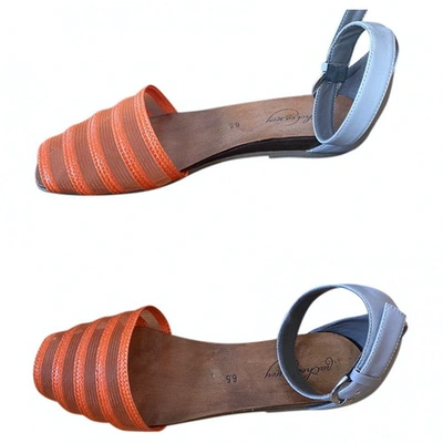 Pre-owned Rachel Comey Orange Leather Sandals