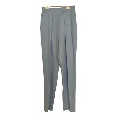 Pre-owned Vionnet Wool Trousers In Blue