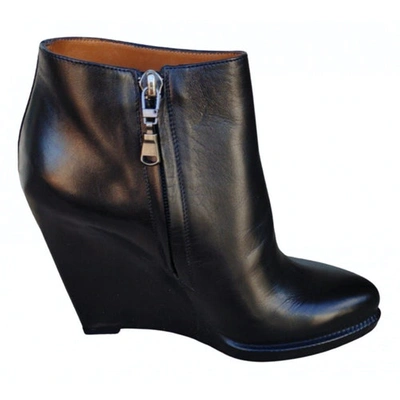 Pre-owned Givenchy Black Leather Ankle Boots