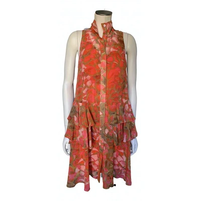 Pre-owned Mcq By Alexander Mcqueen Silk Dress In Red